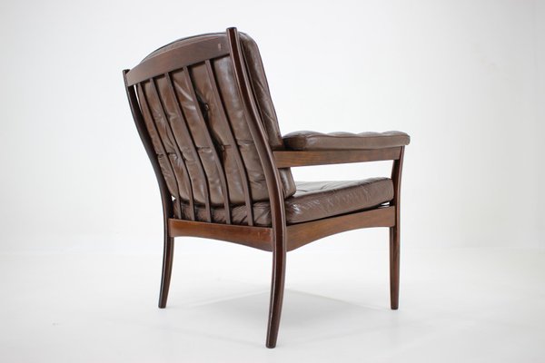 Mid-Century Scandinavian Leather Armchair from G-Möbler, Sweden, 1970s-TZ-785995