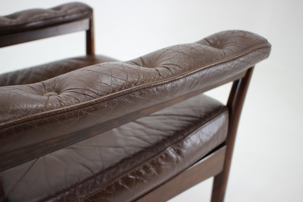 Mid-Century Scandinavian Leather Armchair from G-Möbler, Sweden, 1970s-TZ-785995