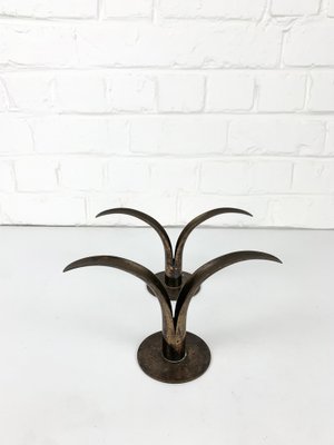 Mid-Century Scandinavian Lily Candleholders in Brass by Ivar Ålenius Björk for Ystad-Metall, Set of 2-ZM-1453713