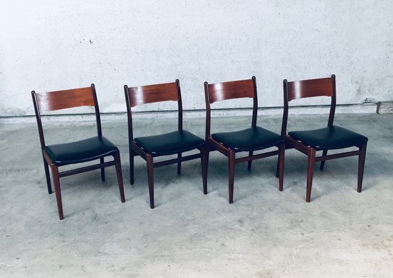 Mid-Century Scandinavian Modern Teak Dining Chairs, Set of 4-RQV-1078217