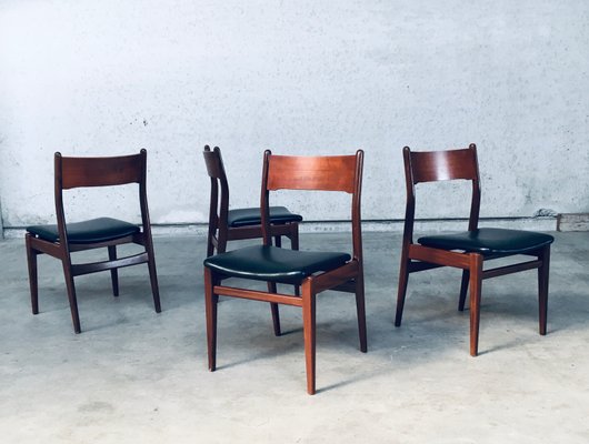 Mid-Century Scandinavian Modern Teak Dining Chairs, Set of 4-RQV-1078217