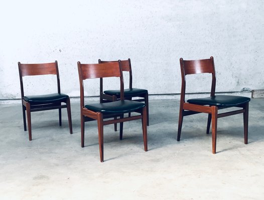 Mid-Century Scandinavian Modern Teak Dining Chairs, Set of 4-RQV-1078217