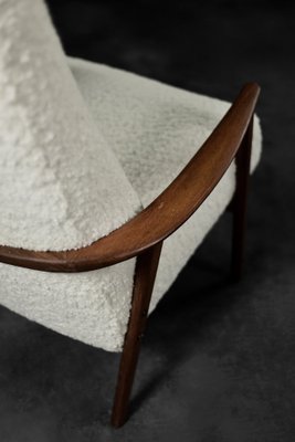 Mid-Century Scandinavian Modern White High Teak Armchair from Bröderna Andersson, 1960s-ZAA-1768382