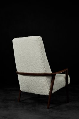 Mid-Century Scandinavian Modern White High Teak Armchair from Bröderna Andersson, 1960s-ZAA-1768382