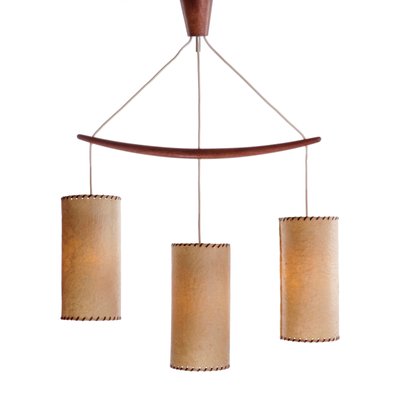 Mid-Century Scandinavian Pendant Lamp in Teak, 1960s-QBR-1004698