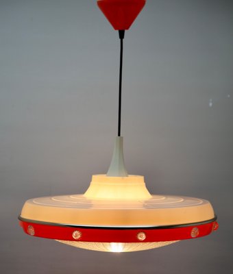 Mid-Century Scandinavian Pendant Light with Acrylic Optical Shade-MJY-1155509