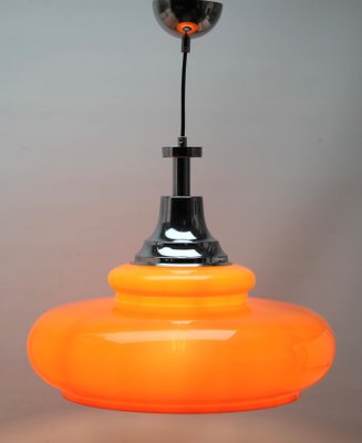 Mid-Century Scandinavian Pendant Light with Acrylic Optical Shade-MJY-1150398