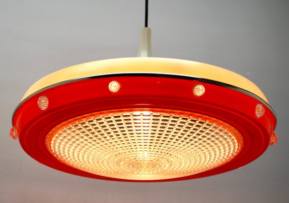 Mid-Century Scandinavian Pendant Light with Acrylic Optical Shade-MJY-1155509