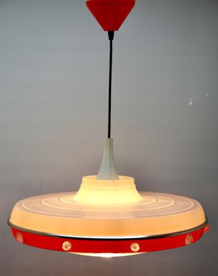 Mid-Century Scandinavian Pendant Light with Acrylic Optical Shade-MJY-1155509