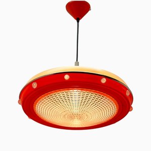 Mid-Century Scandinavian Pendant Light with Acrylic Optical Shade-MJY-1155509