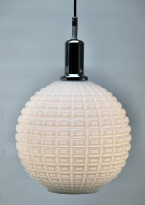 Mid-Century Scandinavian Pendant Light with Optical Opaline Shade-MJY-1150351