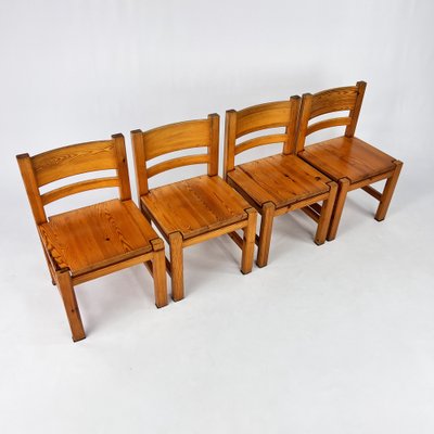 Mid-Century Scandinavian Pine Dining Chairs, 1960s, Set of 4-RMX-1723266