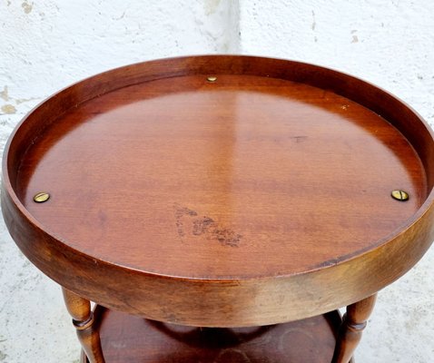 Mid-Century Scandinavian Round Teak Bar Cart, Italy, 1950s-PUG-988396