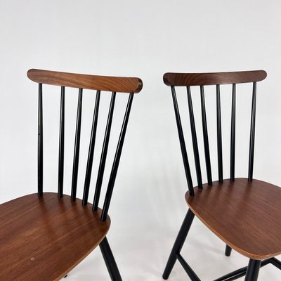 Mid-Century Scandinavian Spindle Back Chairs, 1970s, Set of 2-RMX-2021969