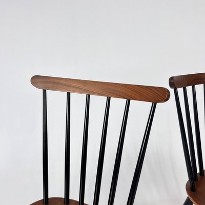 Mid-Century Scandinavian Spindle Back Chairs, 1970s, Set of 2-RMX-2021969