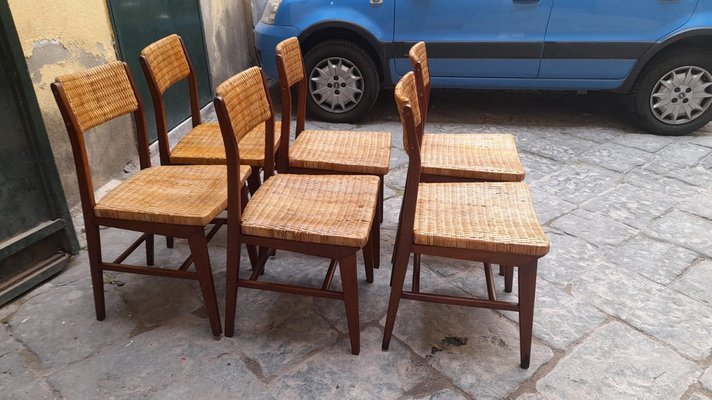 Mid-Century Scandinavian Style Chairs, Italy, 1960s, Set of 6-FOI-1739950