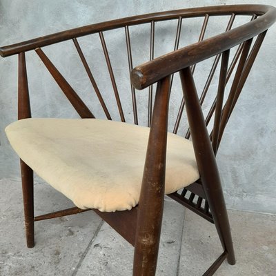 Mid-Century Scandinavian Sunfeather Chair attributed to Sonna Rosen, 1950s-TDA-1376417