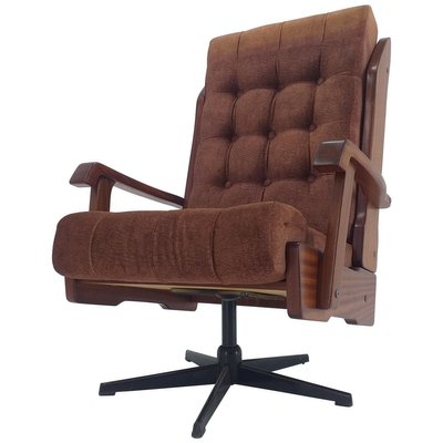 Mid-Century Scandinavian Swivel Armchair, Norway, 1970s-TZ-824603