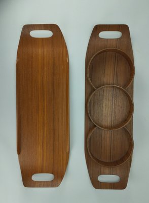 Mid-Century Scandinavian Tablets in Teak, 1960s, Set of 2-SFQ-1803165