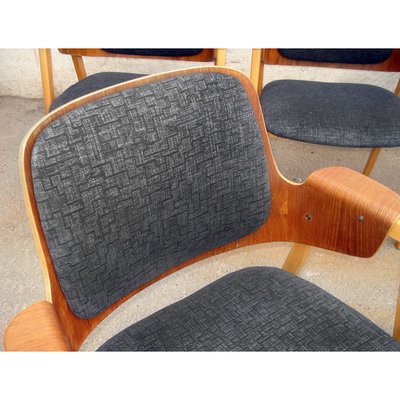 Mid-Century Scandinavian Teak and Beech Armchairs by Elias Barup for Gärsnäs, Set of 4-YGE-580462