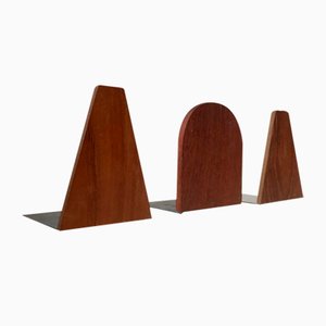 Mid-Century Scandinavian Teak Bookends, 1960s, Set of 3-LCR-976001