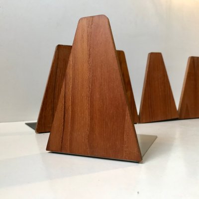 Mid-Century Scandinavian Teak Bookends from Esa, 1970s, Set of 9-LCR-974736