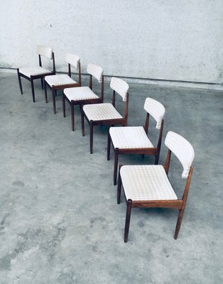 Mid-Century Scandinavian Teak Dining Chair Set, 1960s, Set of 6-RQV-1152730