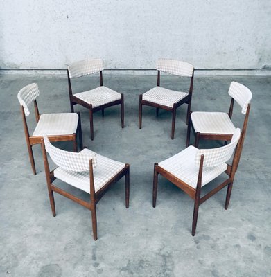 Mid-Century Scandinavian Teak Dining Chair Set, 1960s, Set of 6-RQV-1152730