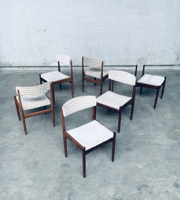 Mid-Century Scandinavian Teak Dining Chair Set, 1960s, Set of 6-RQV-1152730