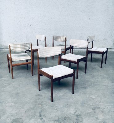 Mid-Century Scandinavian Teak Dining Chair Set, 1960s, Set of 6-RQV-1152730