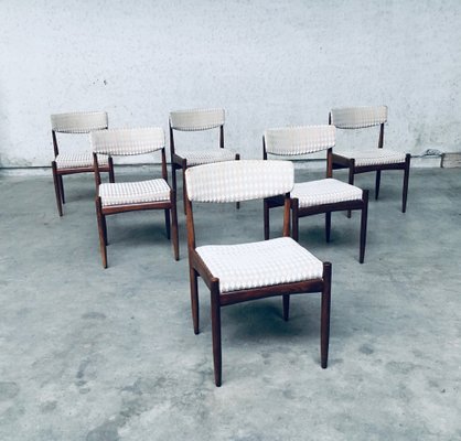 Mid-Century Scandinavian Teak Dining Chair Set, 1960s, Set of 6-RQV-1152730