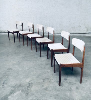 Mid-Century Scandinavian Teak Dining Chair Set, 1960s, Set of 6-RQV-1152730