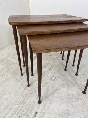 Mid-Century Scandinavian Teak Nesting Tables, Set of 3-DE-1071244