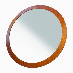 Mid-Century Scandinavian Teak Round Wall Mirror, 1960s-LCR-1088209