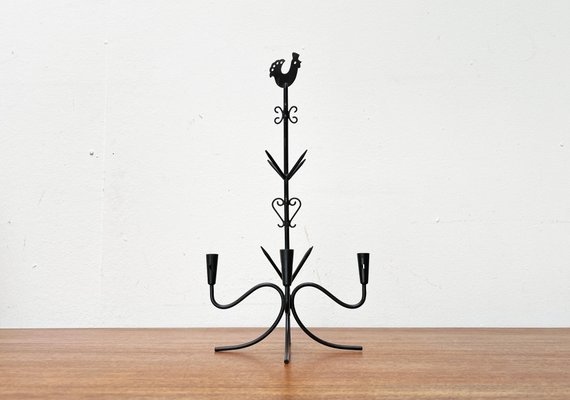 Mid-Century Scandinavian X-Mas Metal Candleholder by Gunnar Ander, 1960s-UAH-2020565