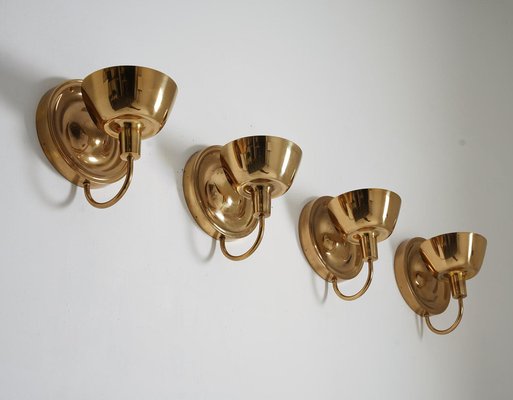 Mid-Century Sconces in Brass attributed to Josef Frank for Svenskt Tenn, 1960s-FM-1778207