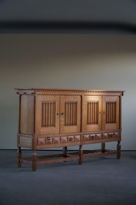 Mid-Century Sculptural Sideboard in Solid Oak, by a Danish Cabinetmaker, 1950s-MXF-1359180