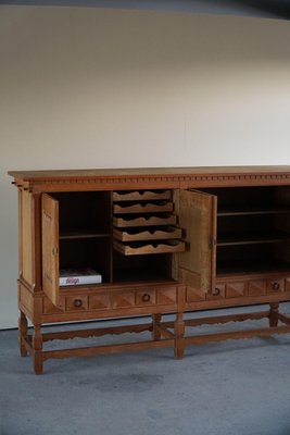 Mid-Century Sculptural Sideboard in Solid Oak, by a Danish Cabinetmaker, 1950s-MXF-1359180