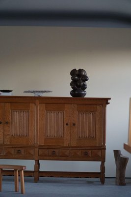 Mid-Century Sculptural Sideboard in Solid Oak, by a Danish Cabinetmaker, 1950s-MXF-1359180