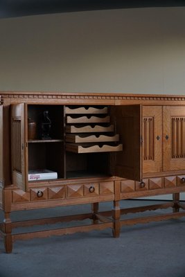 Mid-Century Sculptural Sideboard in Solid Oak, by a Danish Cabinetmaker, 1950s-MXF-1359180