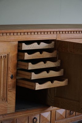 Mid-Century Sculptural Sideboard in Solid Oak, by a Danish Cabinetmaker, 1950s-MXF-1359180