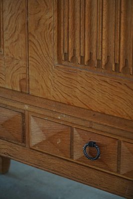 Mid-Century Sculptural Sideboard in Solid Oak, by a Danish Cabinetmaker, 1950s-MXF-1359180