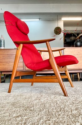 Mid-Century Sculptural Teak High-Back Armchair in the style of Alf Svensson, Sweden, 1950s-OHY-2025978