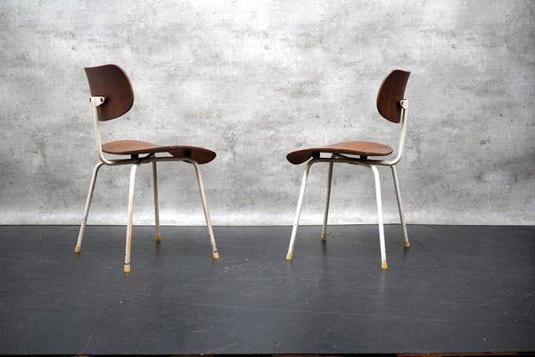 Mid-Century Se68 Side Chairs with White Base by Egon Eiermann for Wilde & Spieth, Set of 2-CIP-1724109