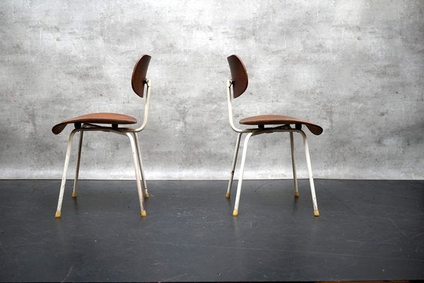 Mid-Century Se68 Side Chairs with White Base by Egon Eiermann for Wilde & Spieth, Set of 2-CIP-1724109