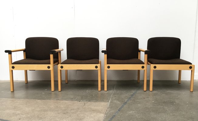 Mid-Century Series 77 Armchairs by Gerd Lange for Schlapp Möbel, 1970s, Set of 4-UAH-782849