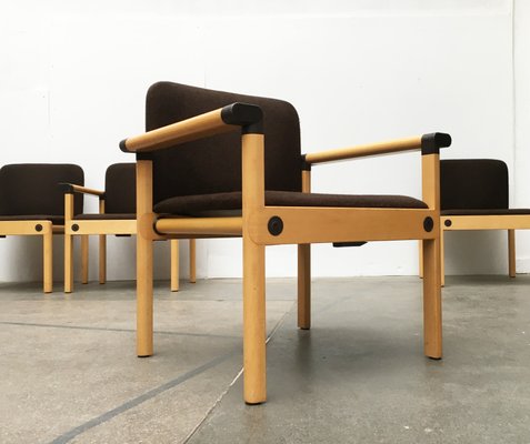 Mid-Century Series 77 Armchairs by Gerd Lange for Schlapp Möbel, 1970s, Set of 4-UAH-782849