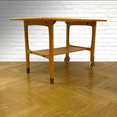 Mid-Century Serving Table with Casters, Sweden, 1960s-LIV-1787981