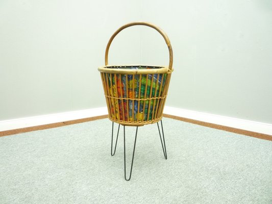 Mid-Century Sewing Basket in Bamboo, 1950s-UG-1318577