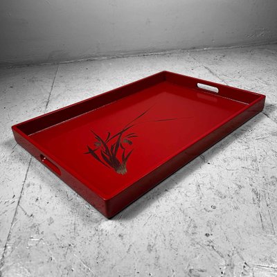 Mid-Century Shōwa Era Lacquerware Tray, Japan, 1960s-DWL-1816245